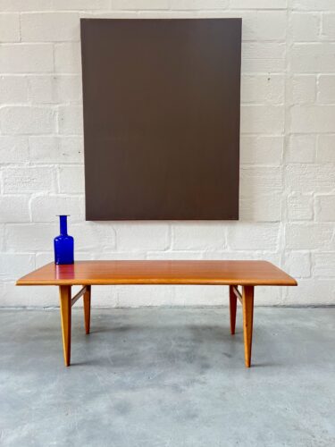 1960s Vintage Scandinavian Teak and Oak Coffee Table