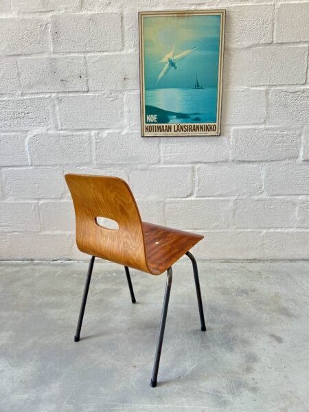 A Single Q Stak Chair Designed by Robin Day, 1954