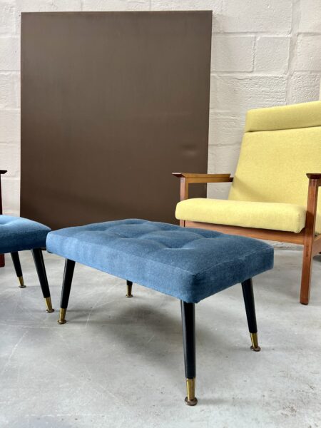 Pair of Mid Century Footstools with Dansette Legs