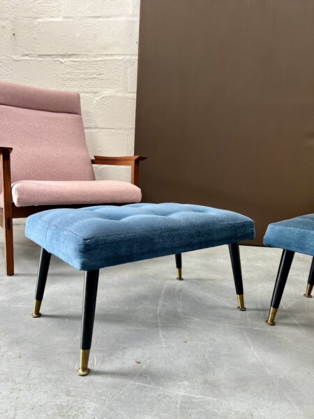 Pair of Mid Century Footstools with Dansette Legs