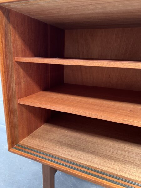 Mid Century Teak Sliding Door Compact Sideboard