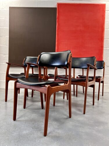 Set of 6 1960s Erik Buch Model 49 Danish Dining Chairs