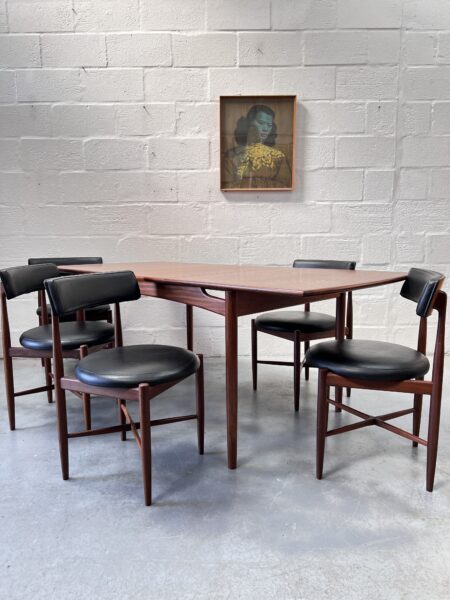 Vintage Red Label G Plan Dining Table & 5 Chairs