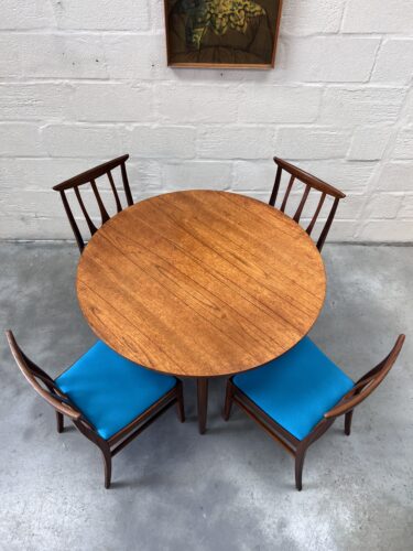 Vintage Gold Stamp G Plan Extending Dining Table & 4 Chairs