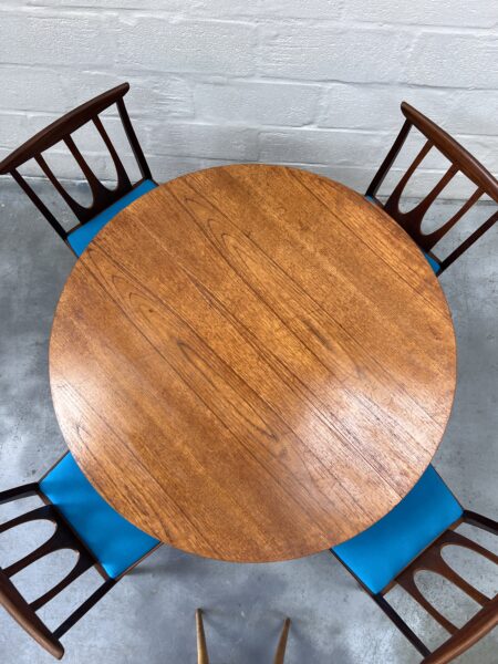 Vintage Red Label G Plan Dining Table & 5 Chairs