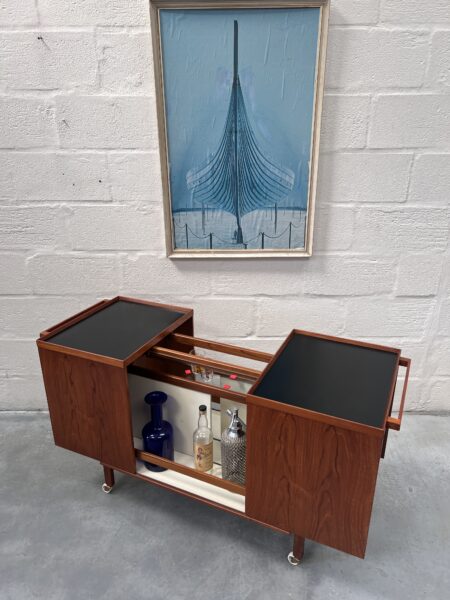 Danish Vintage Serving Cart / Drinks Trolley by Niels Erik Glasdam Jensen