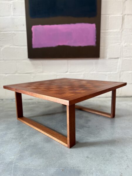 Vintage 1960s Chessboard Coffee Table by Cado for France & Sons