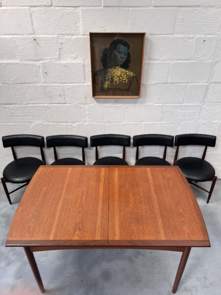 Vintage Red Label G Plan Dining Table & 5 Chairs