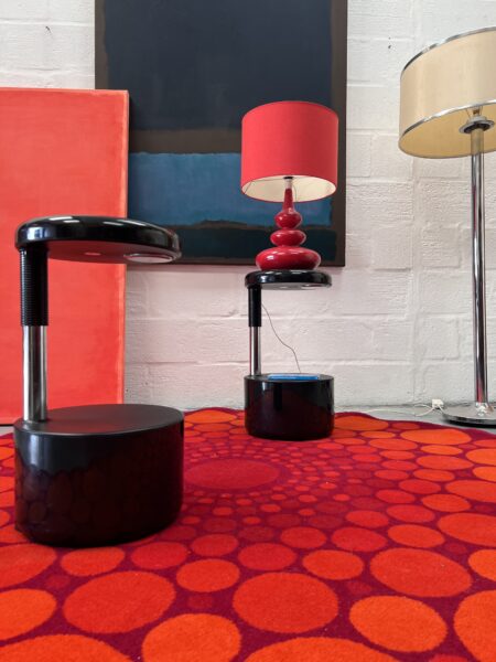 Pair of Roberto Lucci and Paolo Orlandini for Velca Legnan Italian Black Golf Stools