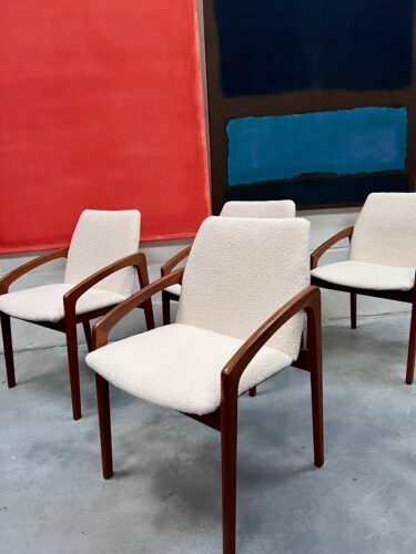 4 x Henning Kjærnulf Danish Dining Chairs 1960s