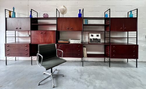 Five Bays of Free-Standing Ladderax Modular Shelving & Storage Designed by Robert Heal, Series 2000