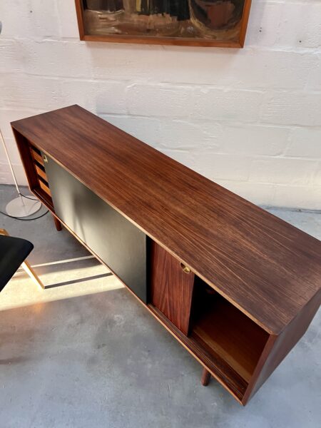 Mid Century Robin Day Rosewood & Faux Leather Sideboard, 1950s