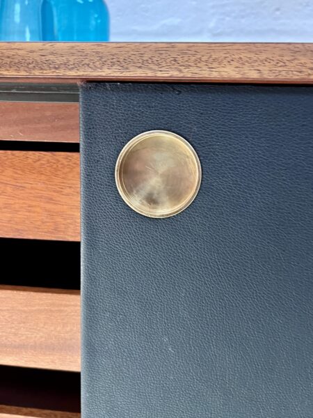 Mid Century Robin Day Rosewood & Faux Leather Sideboard, 1950s