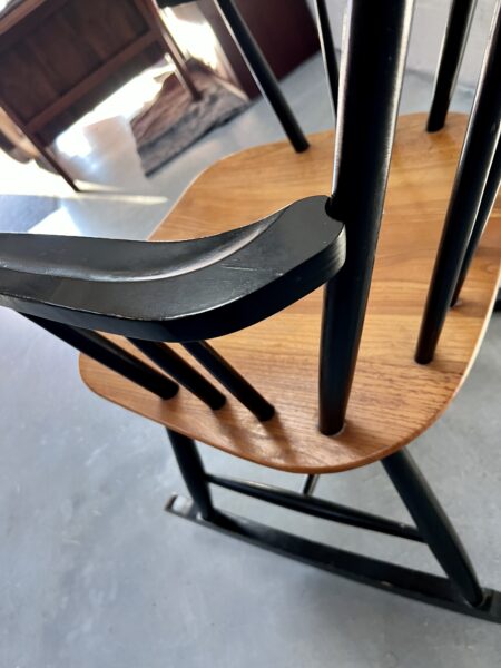 Mid Century Rocking Chair by Finnish Designer Ilmari Tapiovaara