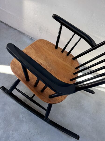 Mid Century Rocking Chair by Finnish Designer Ilmari Tapiovaara