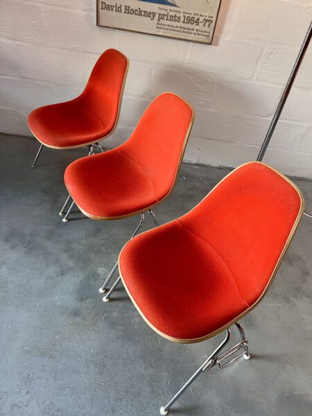 3 x Herman Miller DSS Stacking Chairs, 1979