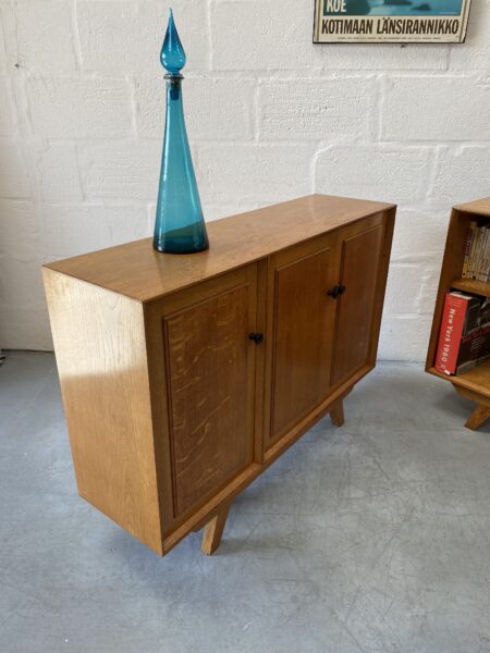 1950s Oak Matching Hallway Cabinet and Open Bookshelf