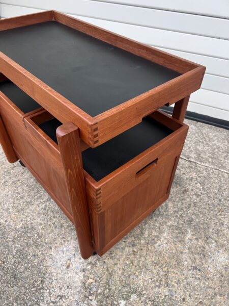 Vintage 1960s Teak Danish Drinks / Cocktail Trolley