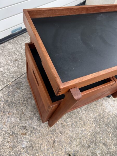 Vintage 1960s Teak Danish Drinks / Cocktail Trolley