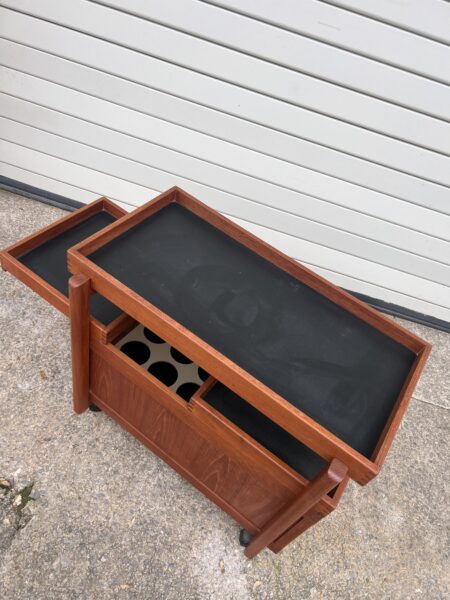 Vintage 1960s Teak Danish Drinks / Cocktail Trolley