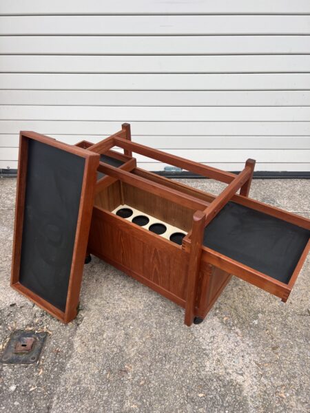 Vintage 1960s Teak Danish Drinks / Cocktail Trolley