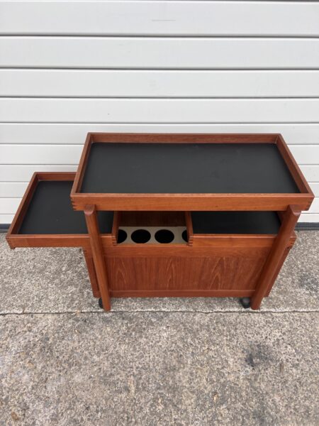 Vintage 1960s Teak Danish Drinks / Cocktail Trolley