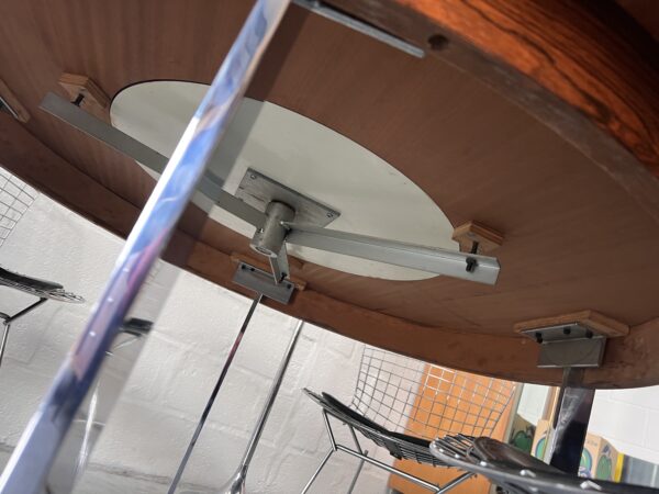 1960s Merrow Associates Rosewood and Chrome Circular Dining Table