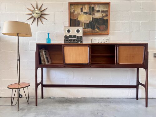 Tall Teak Retro 1960's Serving Sideboard Cabinet by Elliots of Newbury (EON) 