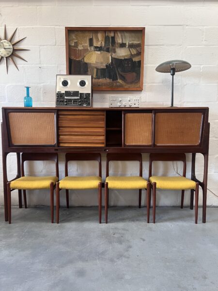 Tall Teak Retro 1960's Serving Sideboard Cabinet by Elliots of Newbury (EON) 