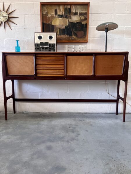 Tall Teak Retro 1960's Serving Sideboard Cabinet by Elliots of Newbury (EON) 