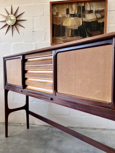 Tall Teak Retro 1960's Serving Sideboard Cabinet by Elliots of Newbury (EON) 