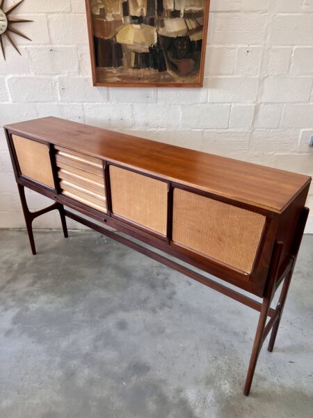 Tall Teak Retro 1960's Serving Sideboard Cabinet by Elliots of Newbury (EON) 