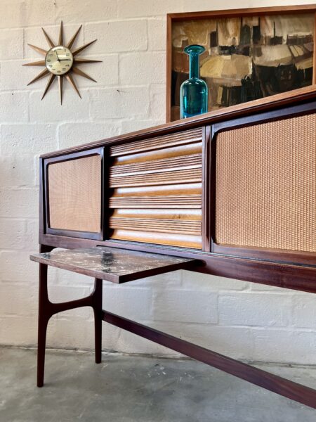 Tall Teak Retro 1960's Serving Sideboard Cabinet by Elliots of Newbury (EON) 