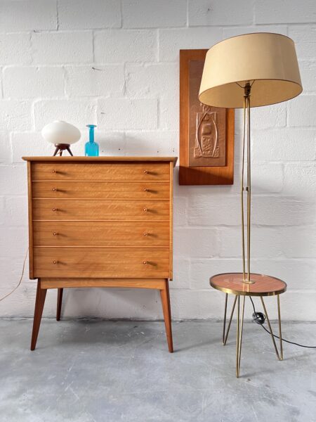 Vintage Pair of 1950s Alfred Cox Walnut Chest of Drawers