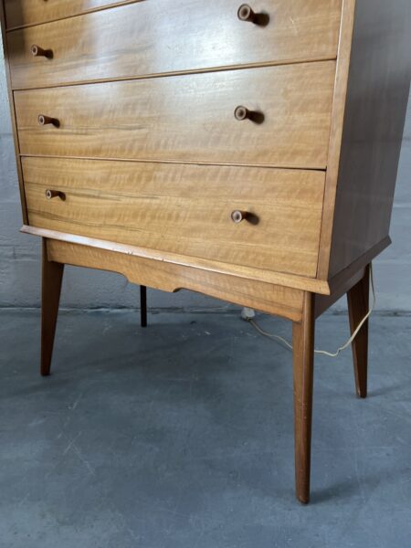 Vintage Pair of 1950s Alfred Cox Walnut Chest of Drawers