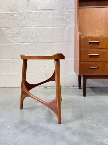 Vintage Organic Style Mahogany Side Table