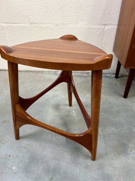 Vintage Organic Style Mahogany Side Table