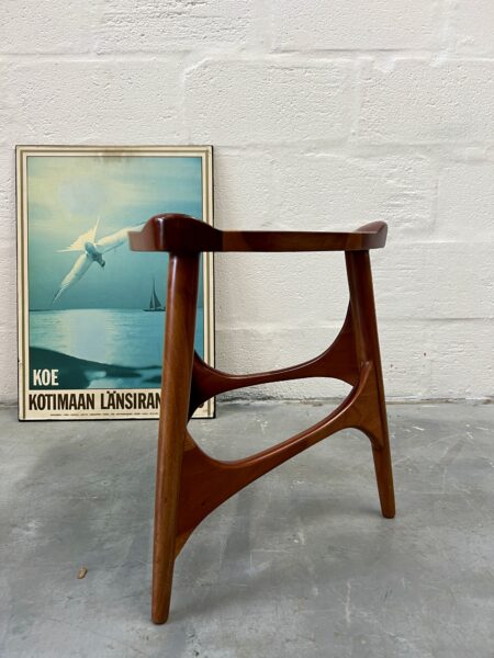 Vintage Organic Style Mahogany Side Table