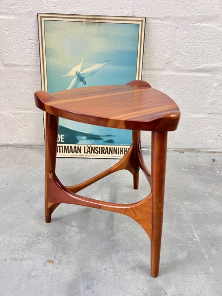 Vintage Organic Style Mahogany Side Table