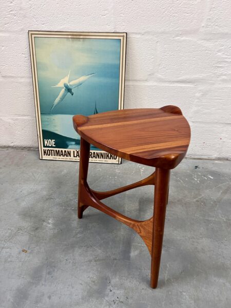 Vintage Organic Style Mahogany Side Table