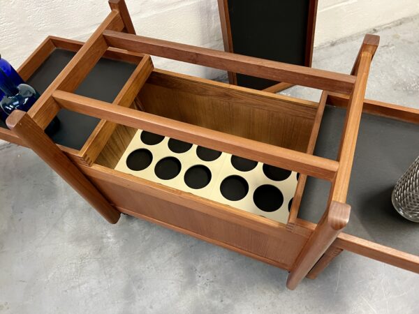 Vintage 1960s Teak Danish Drinks / Cocktail Trolley