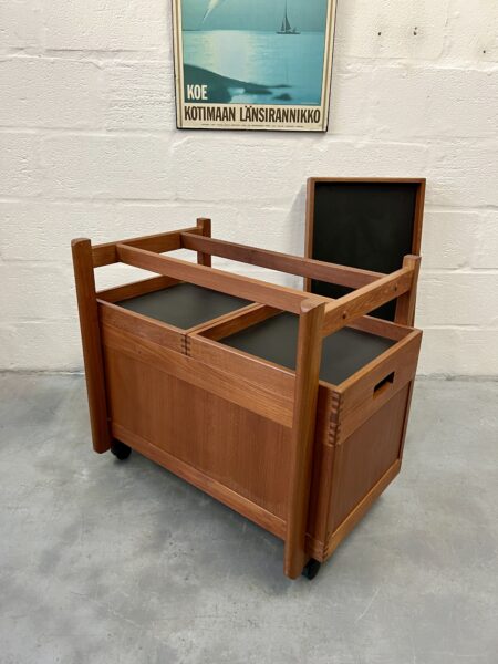 Vintage 1960s Teak Danish Drinks / Cocktail Trolley