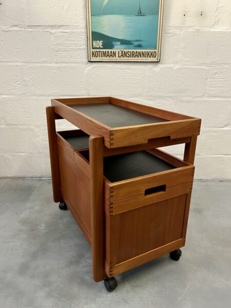 Vintage 1960s Teak Danish Drinks / Cocktail Trolley