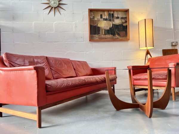 Swedish Mid Century Scapa Three Seater Sofa and Armchair