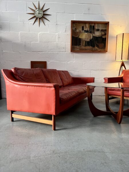 Swedish Mid Century Scapa Three Seater Sofa and Armchair