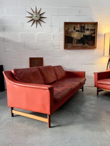 Swedish Mid Century Scapa Three Seater Sofa and Armchair