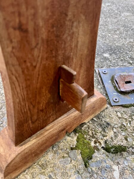 Early 20th Century Solid Oak Bench in Arts & Crafts Style 