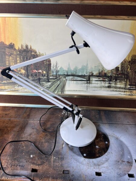 Vintage White Anglepoise Table Lamps