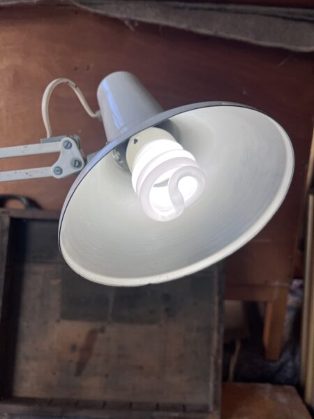 White Vintage Herbert Terry Anglepoise Lamp