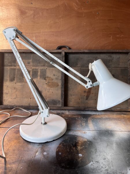 White Vintage Herbert Terry Anglepoise Lamp